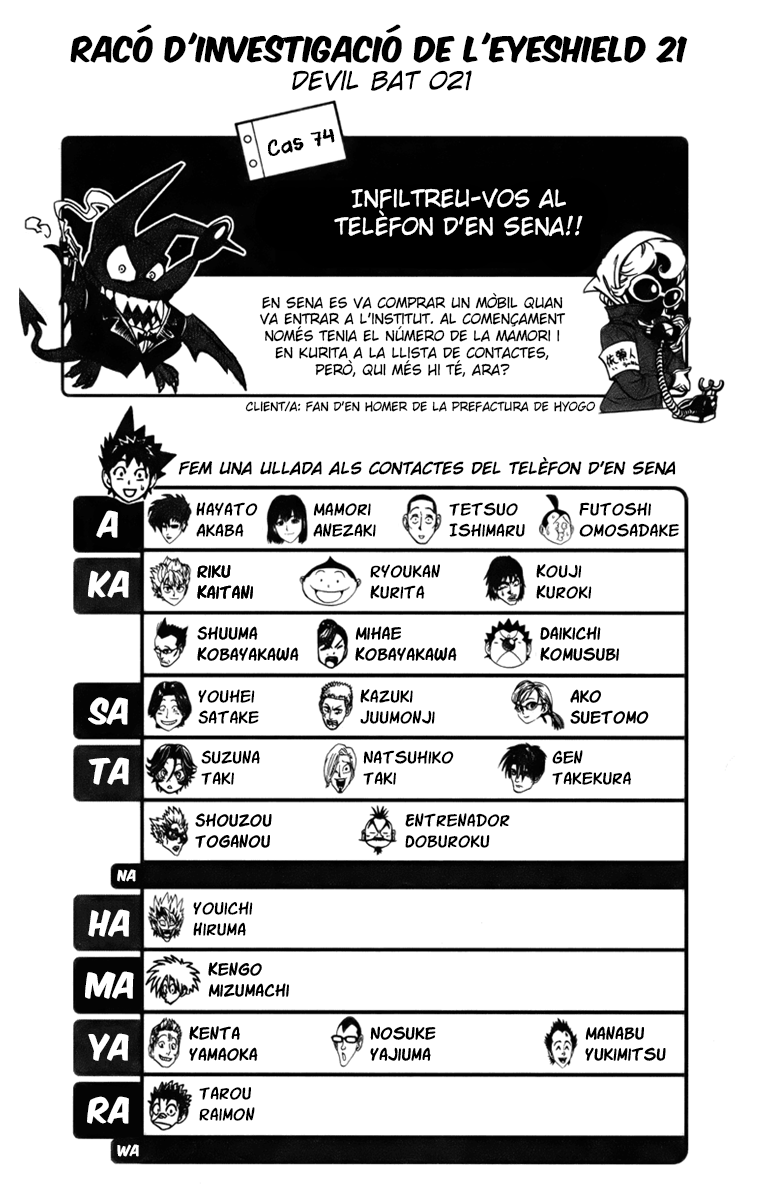 Read Eyeshield 21 CAT Manga Online