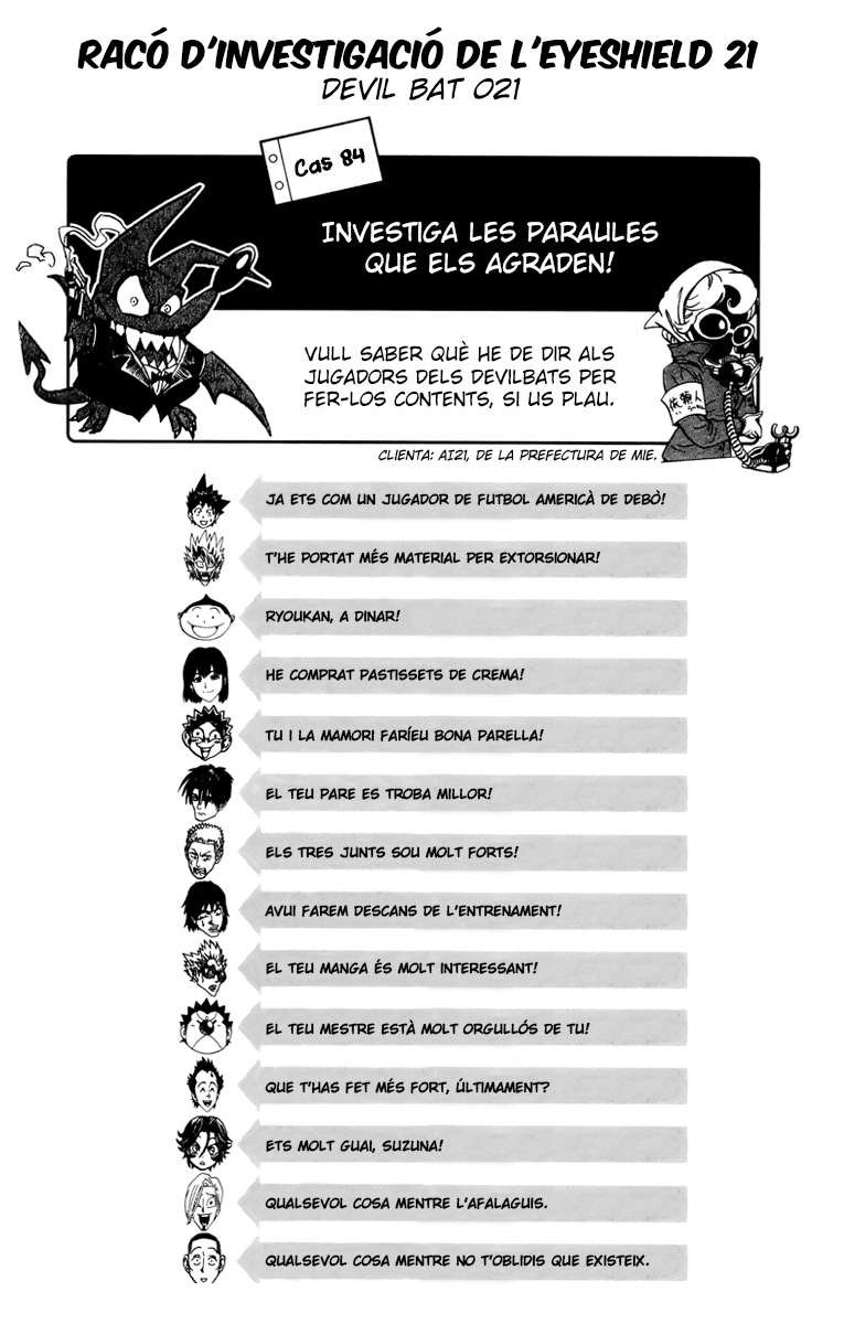 Read Eyeshield 21 CAT Manga Online