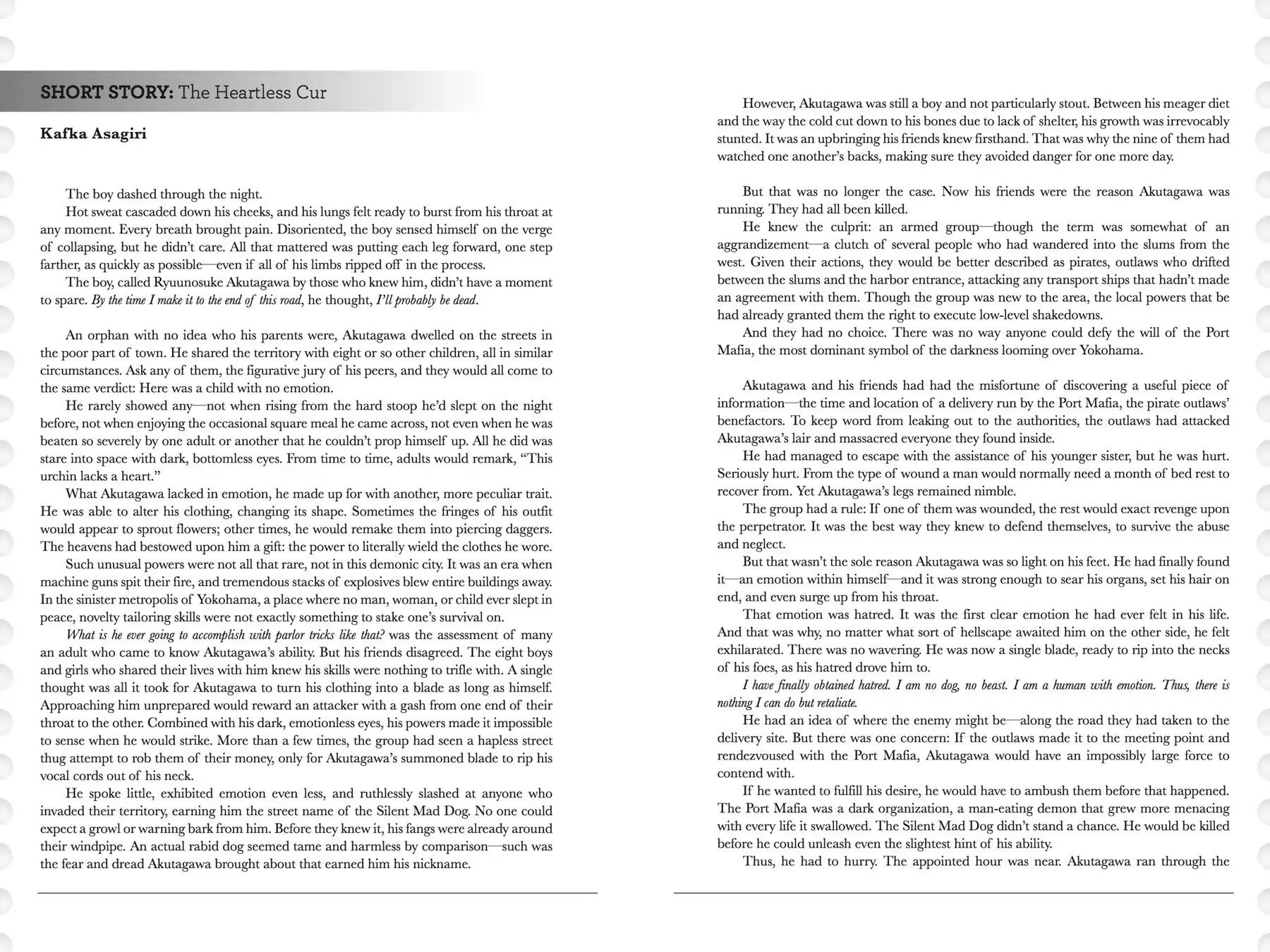 Read Bungo Stray Dogs Manga Online