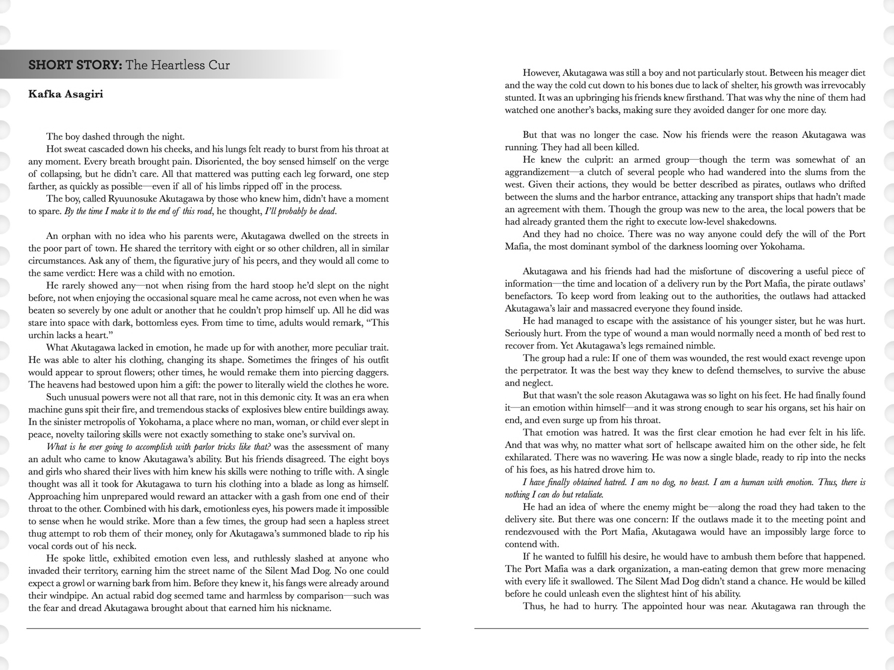 Read Bungo Stray Dogs Manga Online