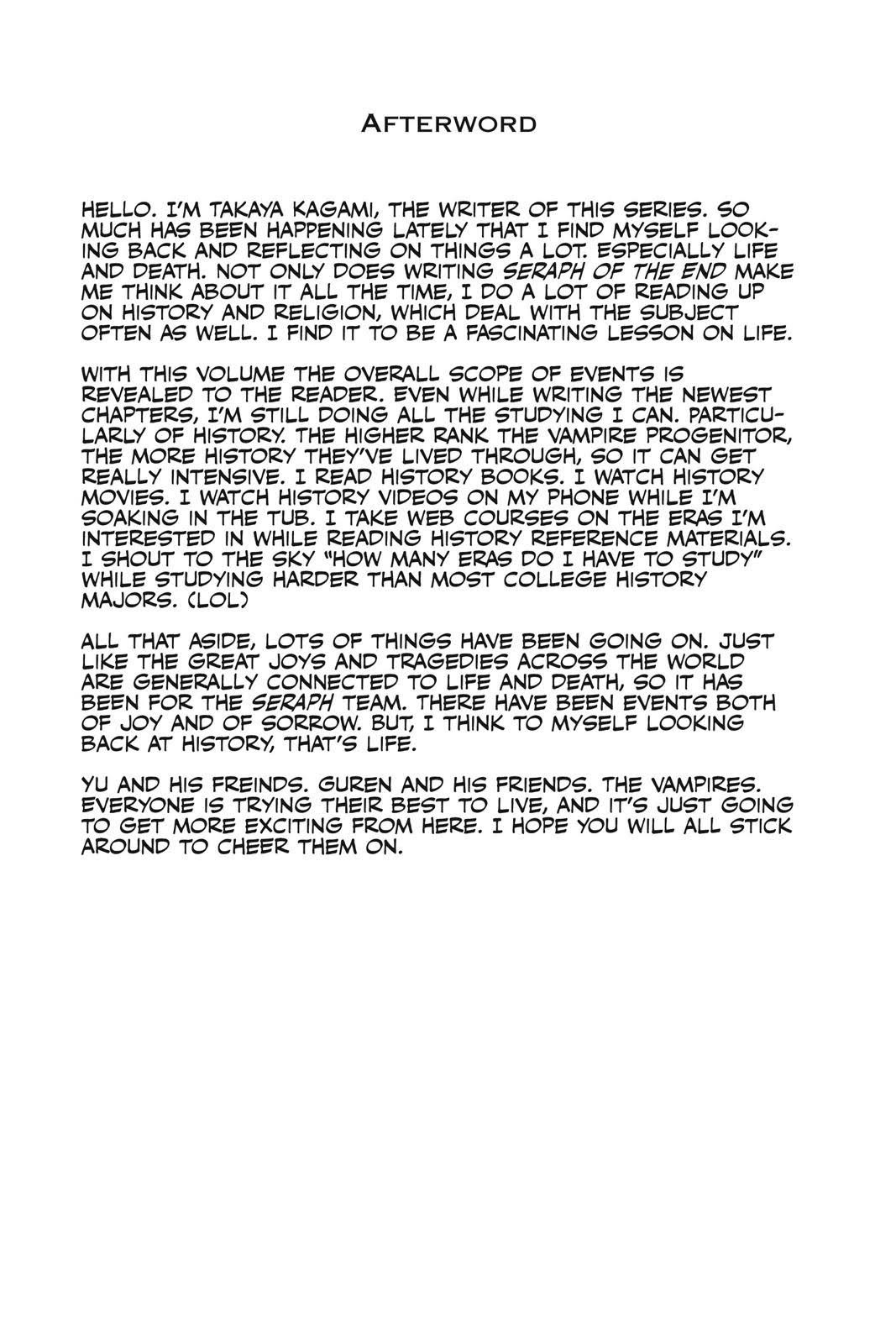 Read Seraph of the End Vampire Reign Manga Online